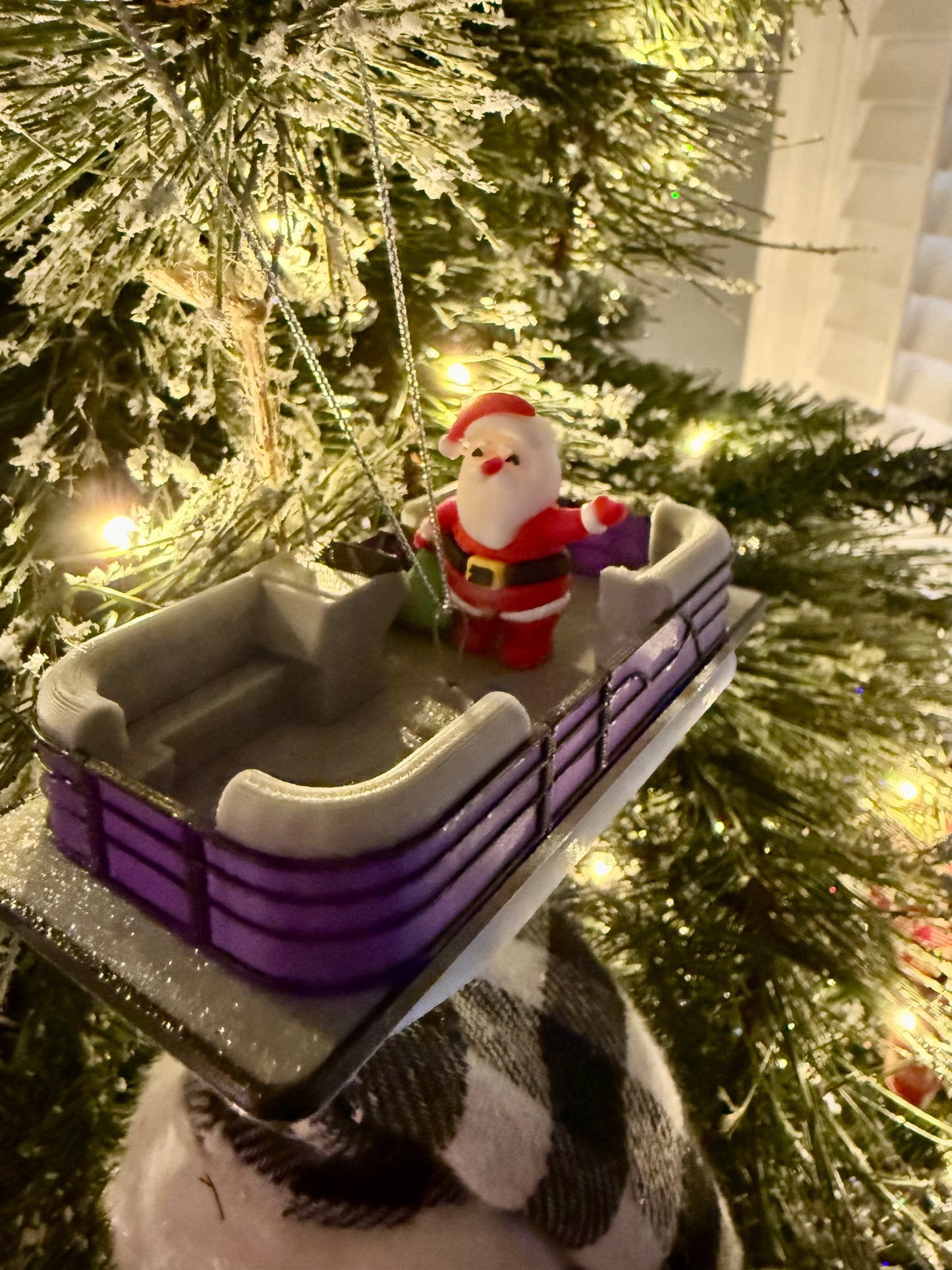 Pontoon Boat Christmas Ornament